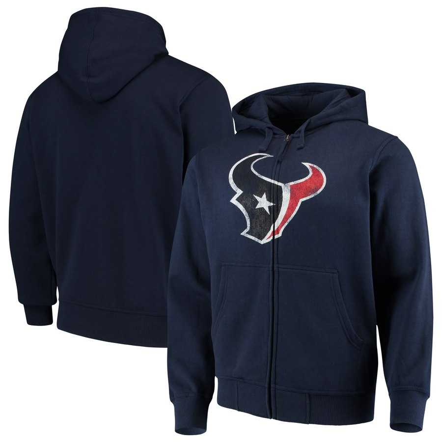 Men's Houston Texans G III Sports by Carl Banks Primary Logo Full Zip Hoodie Navy,We sell and wholesale Men's Houston Texans G III Sports by Carl Banks Primary Logo Full Zip Hoodie Navy on line form chian!